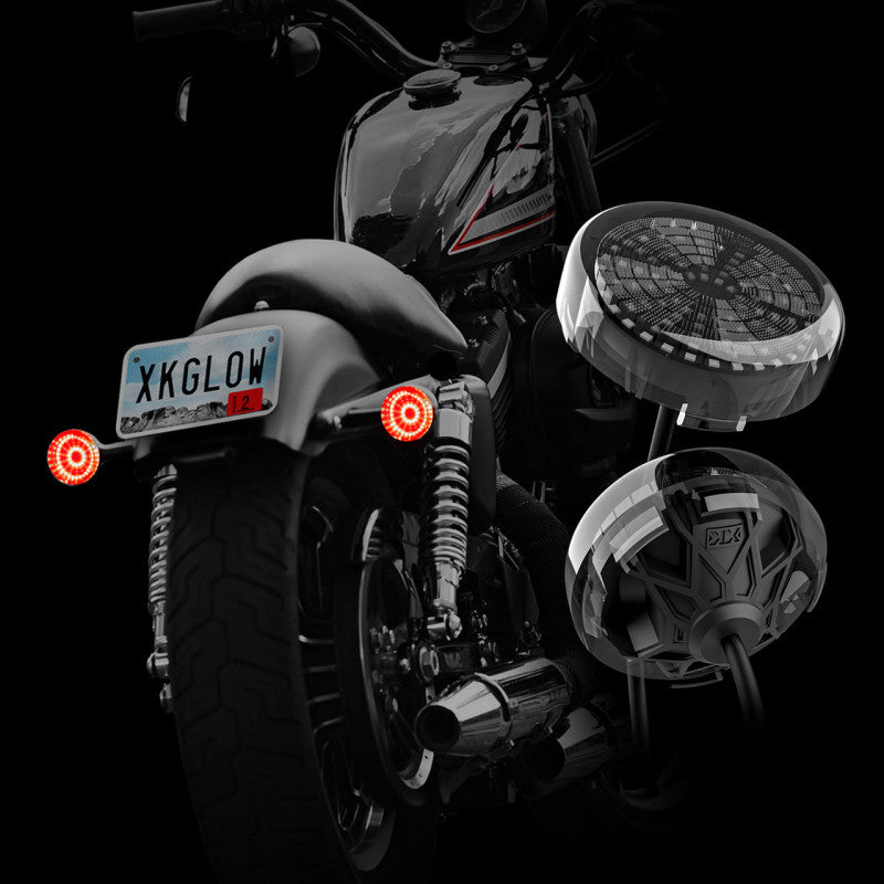 XK Glow Pro Series MotoTurnz - 1157 Flat Style Rear Light Accessories and Wiring XKGLOW