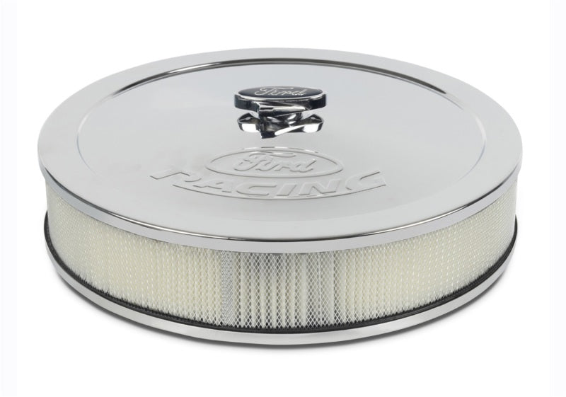 Ford Racing Chrome Air Cleaner w/ Emblem Air Filters - Universal Fit Ford Racing