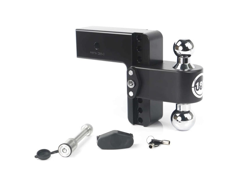 Weigh Safe 180 Hitch 6in Drop Hitch & 3in Shank (10K/21K GTWR) w/WS05 - Black Cerakote Hitch Ball Mounts Weigh Safe