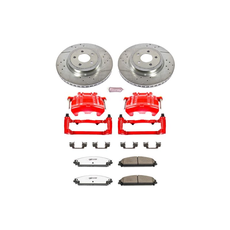 Power Stop 12-20 Dodge Charger Front Z26 Street Kit w/Cals Brake Kits - Performance D&S PowerStop