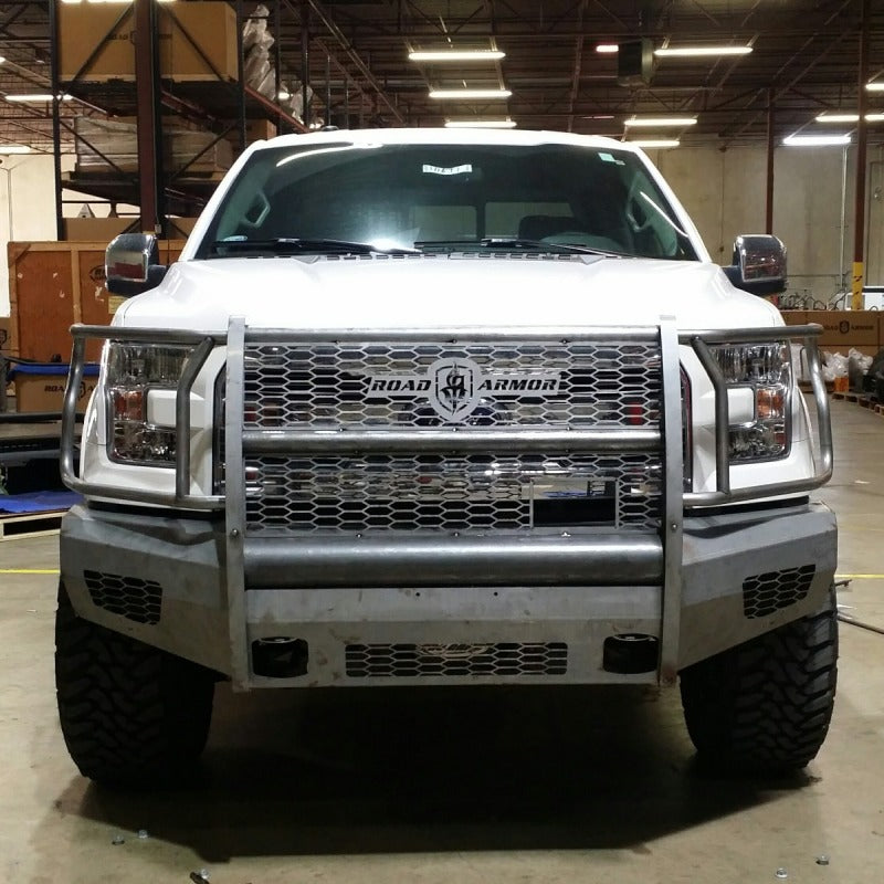 Road Armor 15-17 Ford F-150 Vaquero Front Bumper Full Guard - Tex Blk Bumpers - Steel Road Armor
