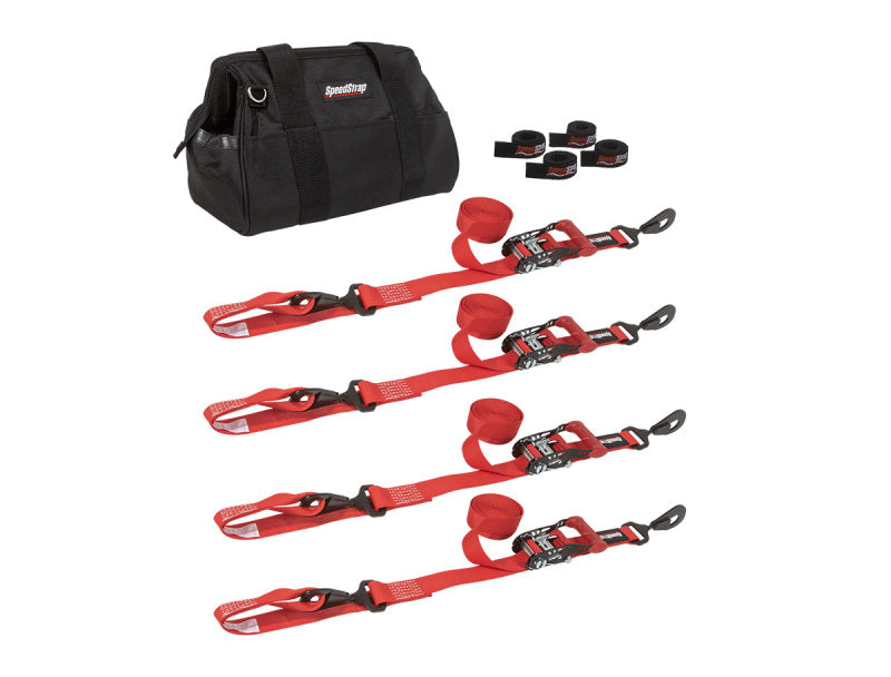 SpeedStrap 1 1/2In UTV Tie-Down Kit - Red Cargo Tie-Downs SpeedStrap