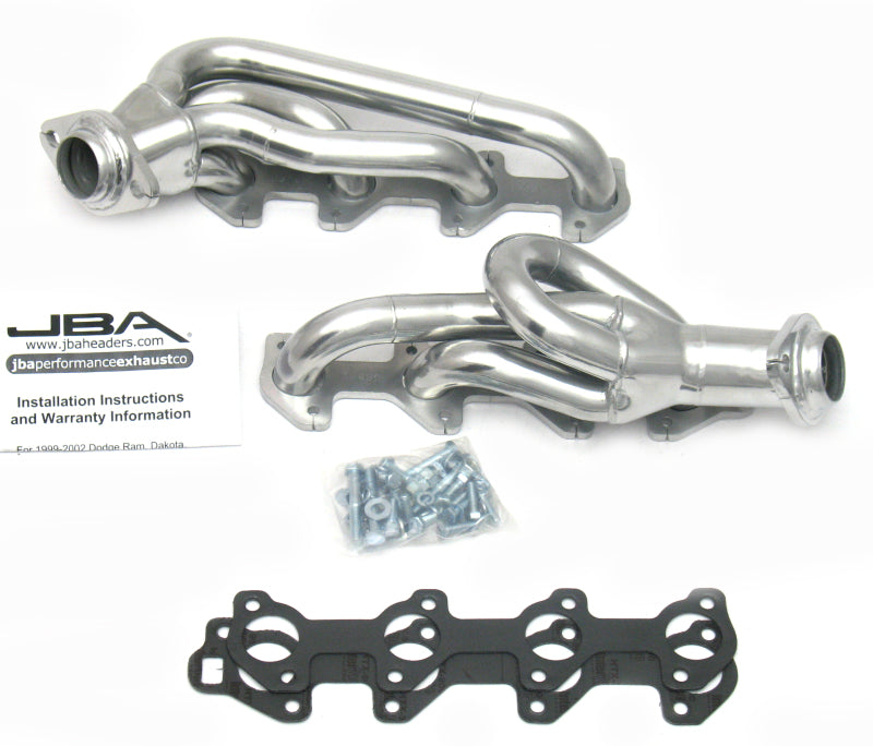 JBA 00-03 Dodge 4.7L PowerTech 1-1/2in Primary Silver Ctd Cat4Ward Header Headers & Manifolds JBA