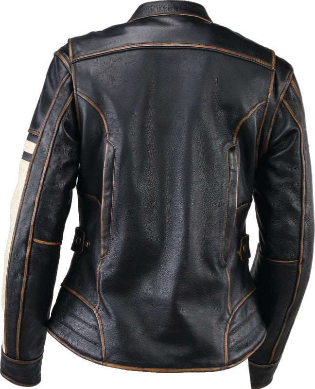 Kuryakyn Leather By River Road Dame Vintage Leather Jacket Black Womens - Small Jackets - Leather Kuryakyn