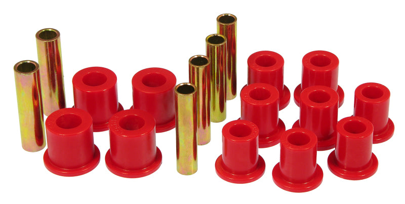Prothane 77-79 Ford F250 4wd Front Spring & Shackle Bushings - Red Bushing Kits Prothane
