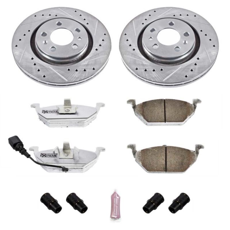 Power Stop 99-06 Volkswagen Beetle Front Z26 Street Warrior Brake Kit Brake Kits - Performance D&S PowerStop