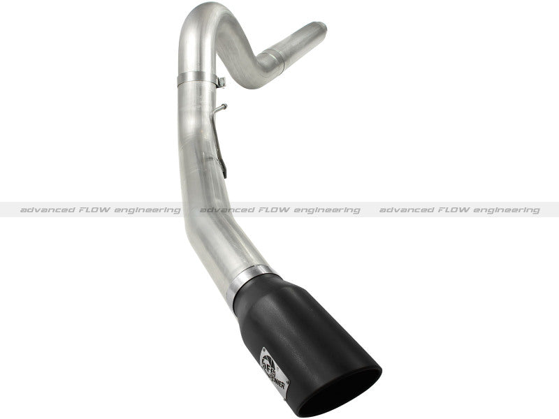 aFe MACHForce XP 5in DPF-Back Stainless Steel Exh Sys, Black tip, Ford Diesel Trucks 08-10 V8-6.4L DPF Back aFe