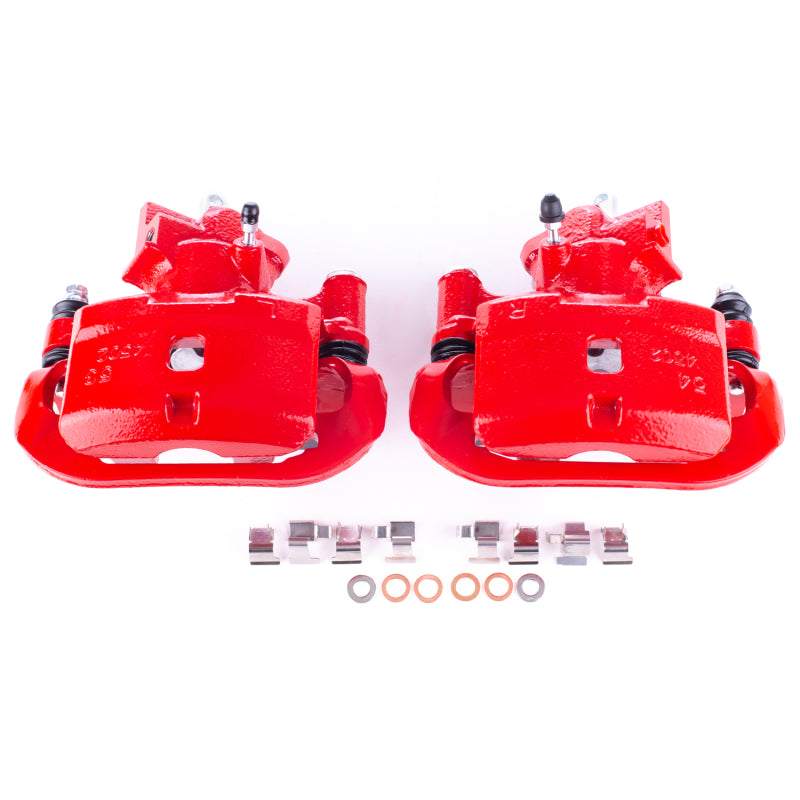 Power Stop 00-02 Toyota MR2 Spyder Rear Red Calipers w/Brackets - Pair Brake Calipers - Perf PowerStop