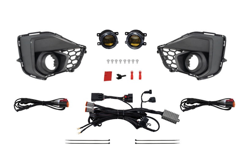 Diode Dynamics 2025 Ford Mustang GT Elite Series Add-On Fog Lamp Kit Yellow Light Bars & Cubes Diode Dynamics