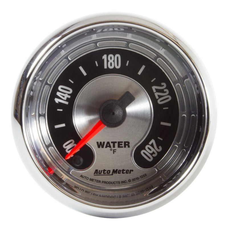 Autometer American Muscle 52mm Full Sweep Electric 100-260 Deg F Water Temperature Gauge Gauges AutoMeter