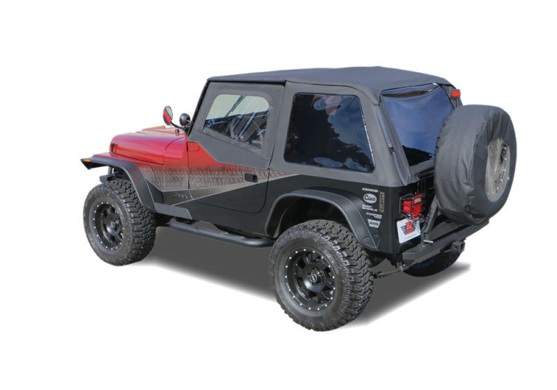 Rampage 1992-1995 Jeep Wrangler(YJ) Frameless Soft Top Kit - Black Diamond Soft Tops Rampage