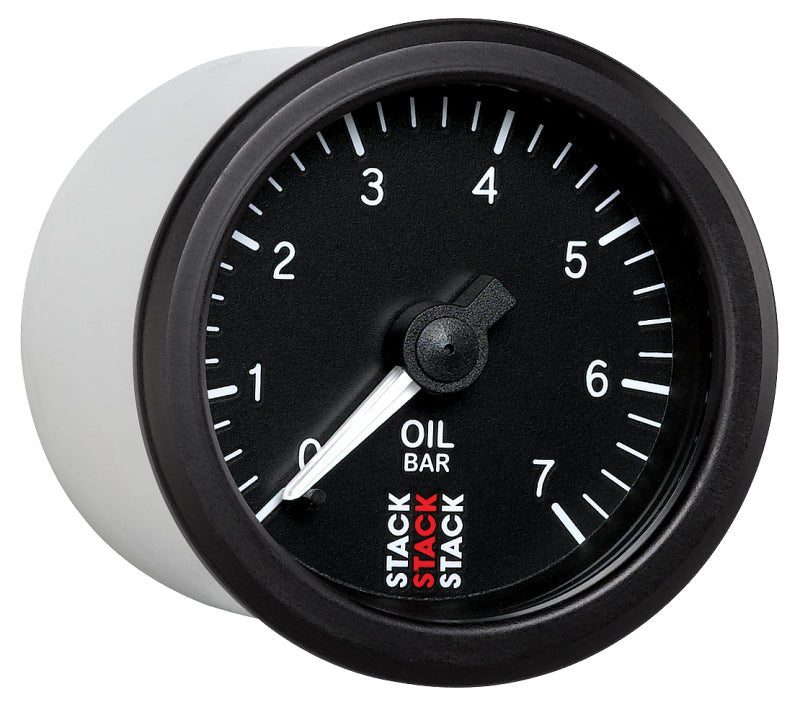 Autometer Stack Instruments 52mm 0-7 BAR M10 (M) Mechanical Oil Pressure Gauge - Black Gauges AutoMeter