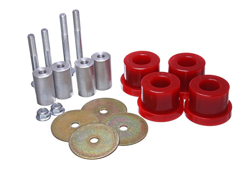 Energy Suspension 2015 Ford Mustang (Exc Cobra) Red Differential Mount Bushing Set Bushing Kits Energy Suspension
