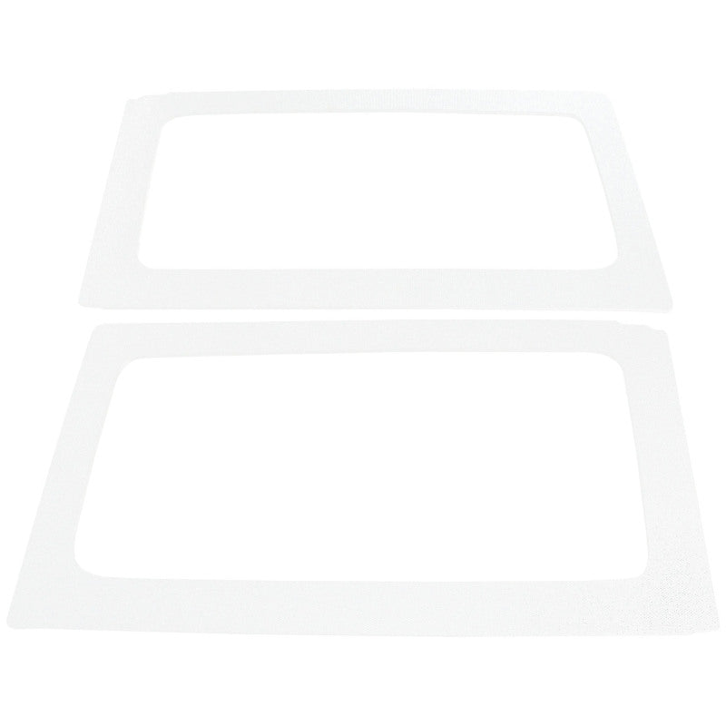 DEI 11-18 Jeep Wrangler JK 2-Door Boom Mat Rear Side Window Trim - 2 Piece - White Hard Top Accessories DEI