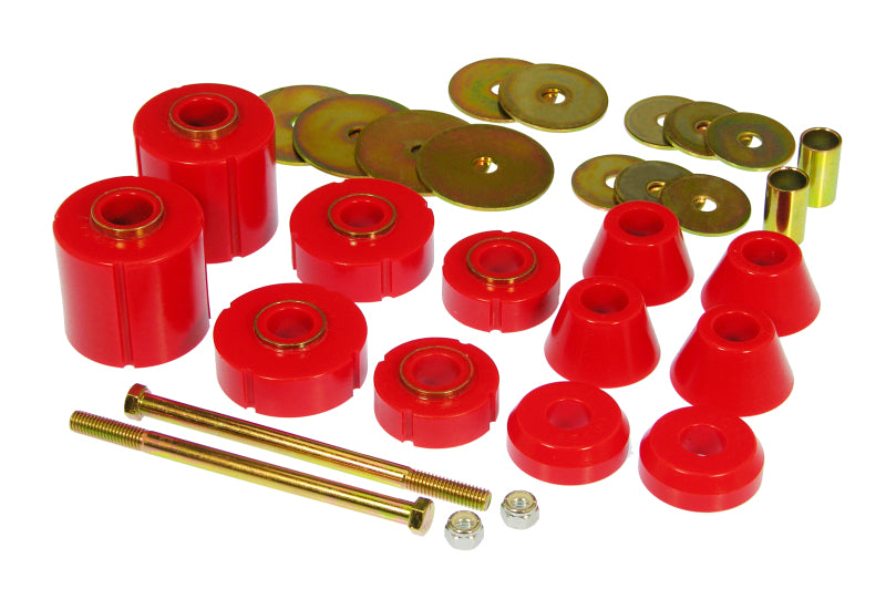 Prothane 67-72 GM Body Mount 12 Bushing Kit - Red Bushing Kits Prothane