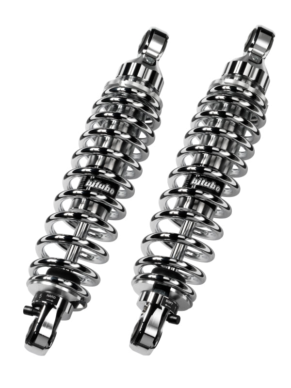 Bitubo WME0 Twinshocks Adjustable: Spring Preload, Rebound, Length 356mm, Chrome Edition Shocks and Struts Bitubo Suspension