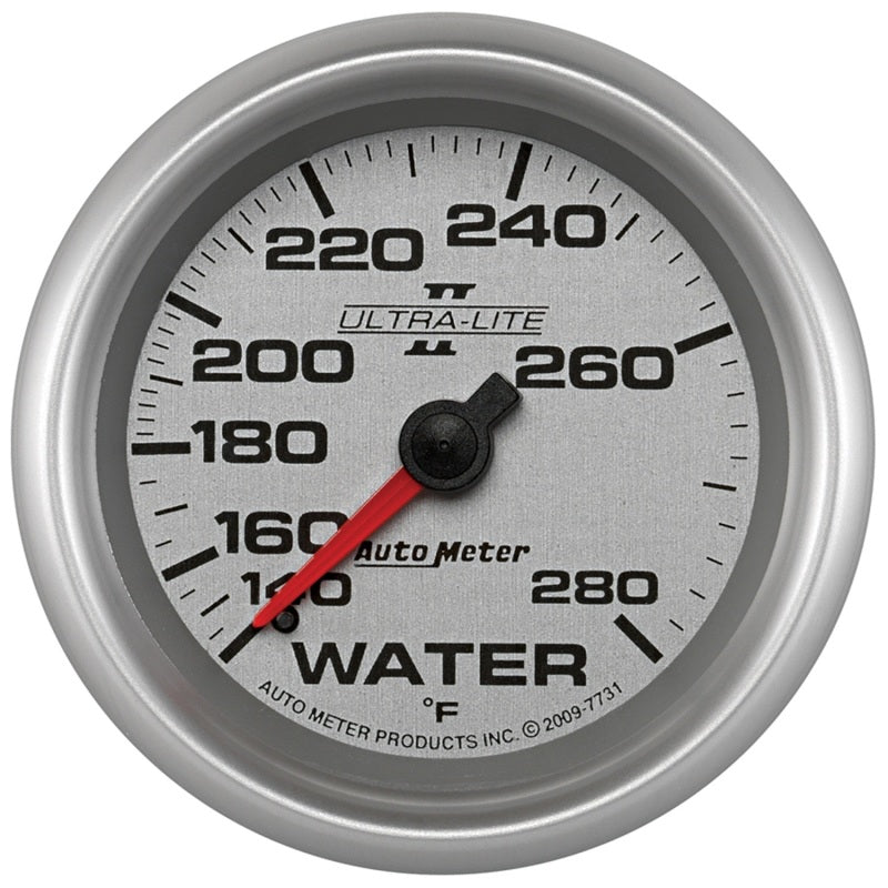 Autometer Ultra-Lite II 2 5/8in 140-280 Degree F Mechanical Water Temperature Gauge Gauges AutoMeter