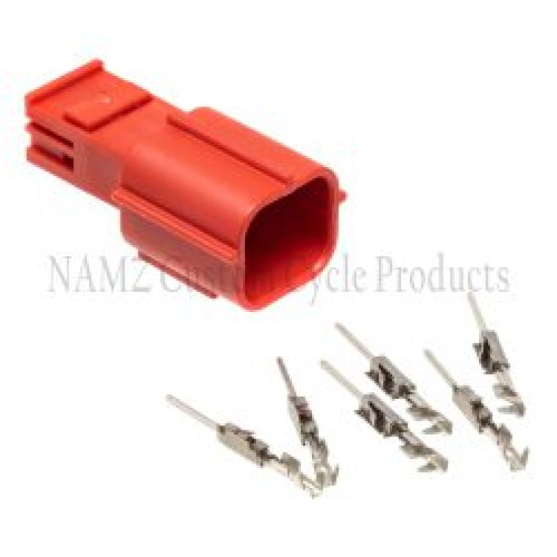 NAMZ 21-23 HD Mating 6-Position Male Red Connector & Terminal Kit for OBD-II Wiring Connectors NAMZ