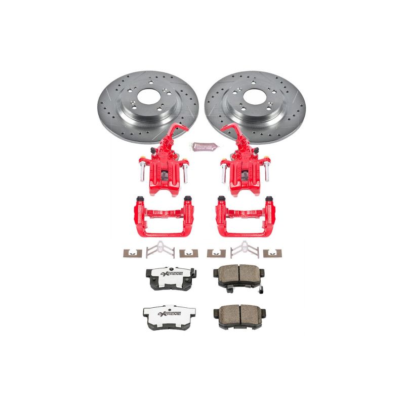 Power Stop 00-09 Honda S2000 Rear Z26 Street Warrior Brake Kit w/Calipers Brake Kits - Performance D&S PowerStop