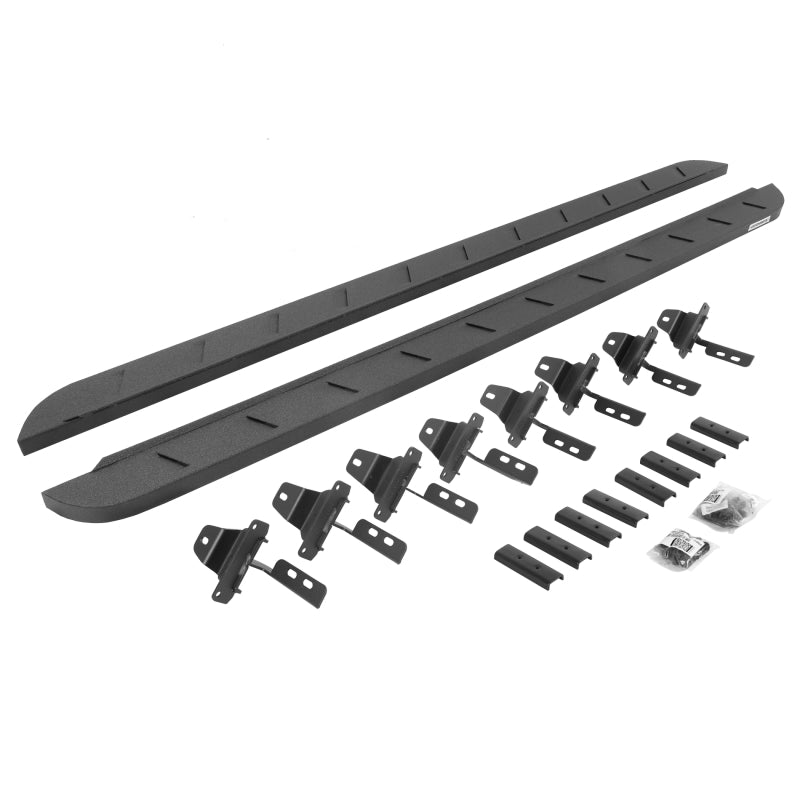 Go Rhino 20-22 Jeep Gladiator JT 4DR RB10 Slim Running Boards Kit (Incl. Brackets) - Bedliner Coat Running Boards Go Rhino