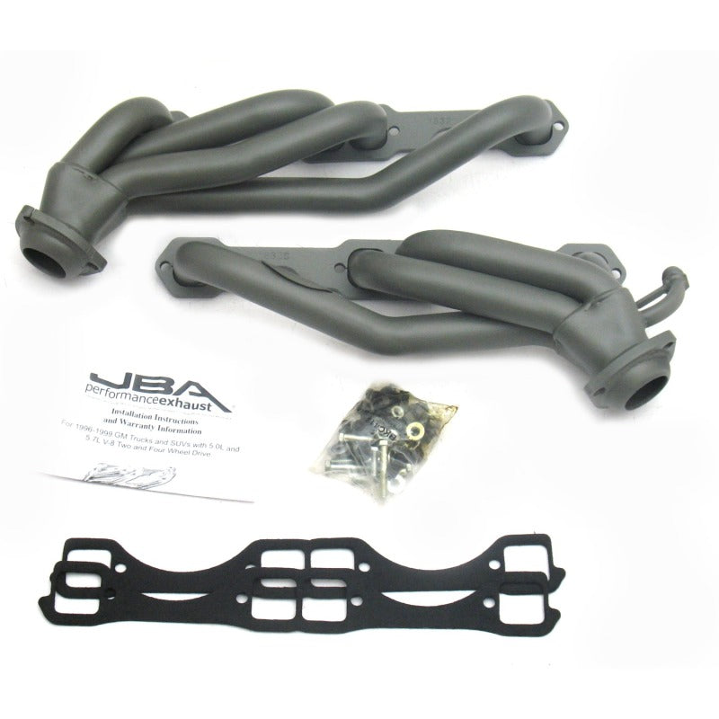 JBA 96-00 GM Truck 5.0L/5.7L SBC w/o A.I.R. 1-1/2in Primary Ti Ctd Cat4Ward Header Headers & Manifolds JBA
