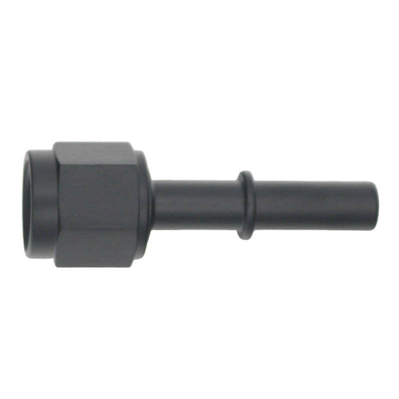 DeatschWerks 6AN Female Flare Swivel to 5/16in Male EFI Quick Disconnect - Anodized Matte Black Fuel Components Misc DeatschWerks