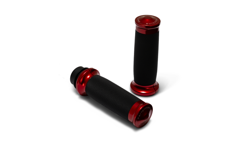 Performance Machine 08-23 Touring, 16-24 Softail TBW Contour Handle Grip Set - Red Grips Performance Machine