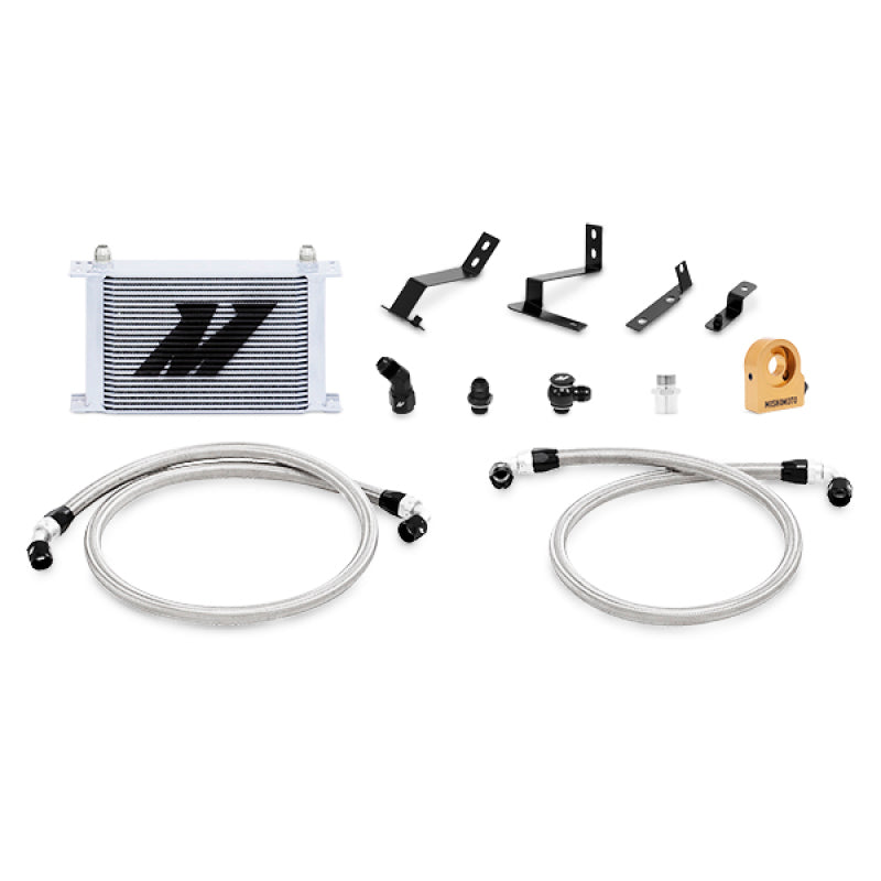 Mishimoto 2016+ Chevy Camaro Oil Cooler Kit w/ Thermostat - Silver Oil Coolers Mishimoto