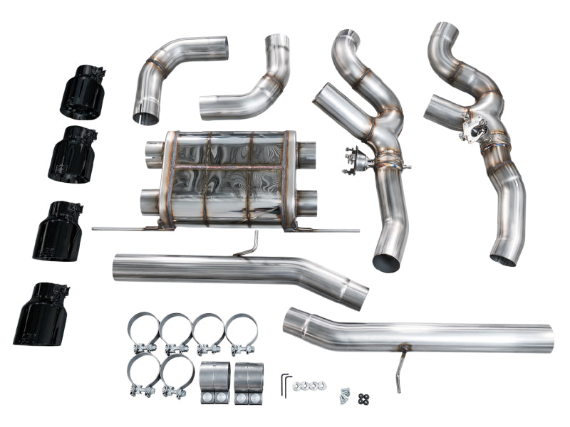 AWE Tuning 20-25 BMW X3 M/M Comp (F97) AWD SwitchPath Axle-Back Exhaust - Diamond Black Tips Axle Back AWE Tuning