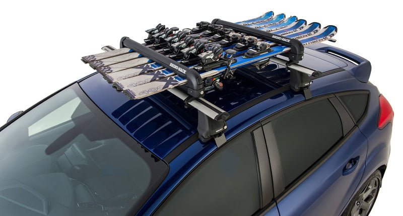 Rhino-Rack Universal Ski/Snowboard Carrier - Fits 6 Pairs of Skis or 4 Snowboards - Black Winter Sport Racks Rhino-Rack