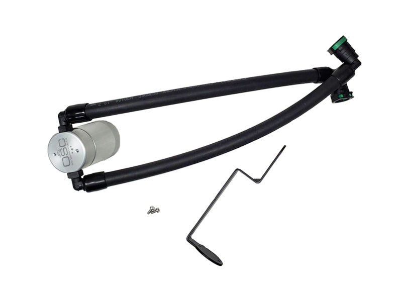 J&amp;L 2021-2024 Ford Bronco 1.5L EcoBoost Passenger Side Oil Separator 3.0 - Clear Anodized Oil Separators J&L