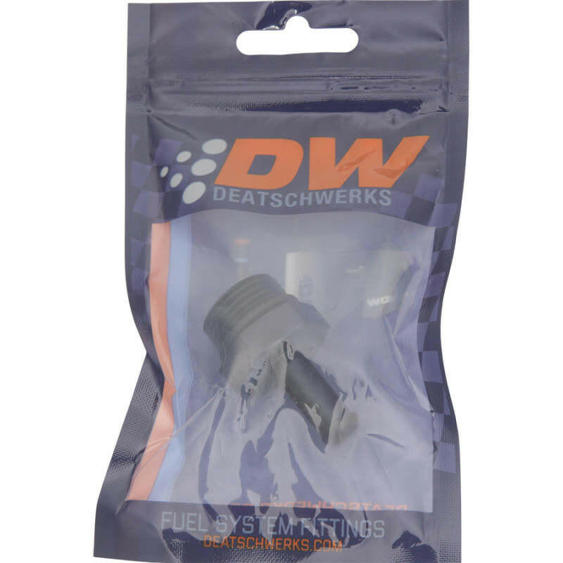 DeatschWerks 10AN ORB Male to 3/8in Male Barb Fitting - Anodized Matte Black Fittings DeatschWerks