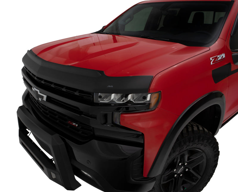 AVS 22-23 Chevrolet Silverado 1500 (Excl. ZR2/LT Trail Bss) Aeroskin II Low Prof Hood Shield - Blk Hood Deflectors AVS