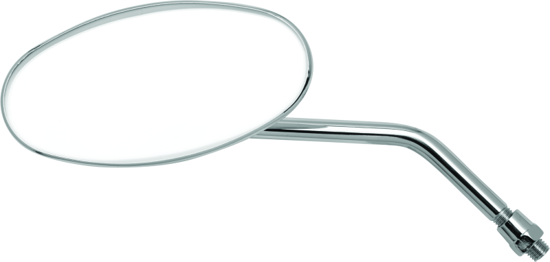 BikeMaster Adjustable Oval Mirror 10mm - Each -Chrome Side Mirrors BikeMaster