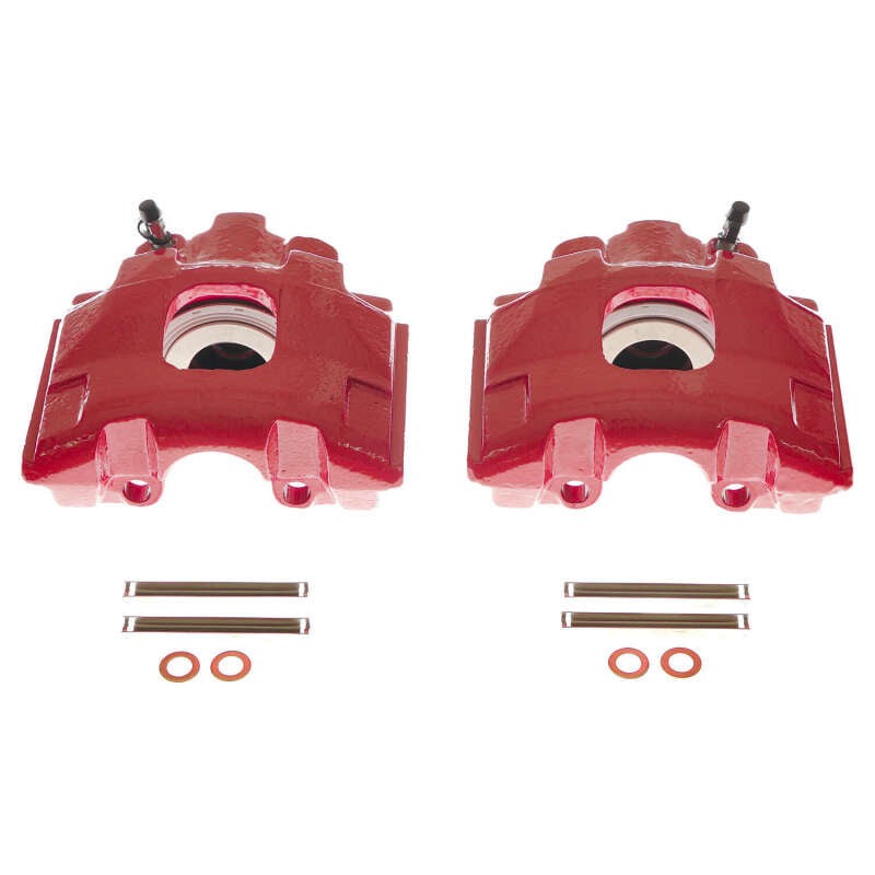 Power Stop 98-03 Mercedes-Benz ML320 Front Red Calipers w/o Brackets - Pair Brake Calipers - Perf PowerStop