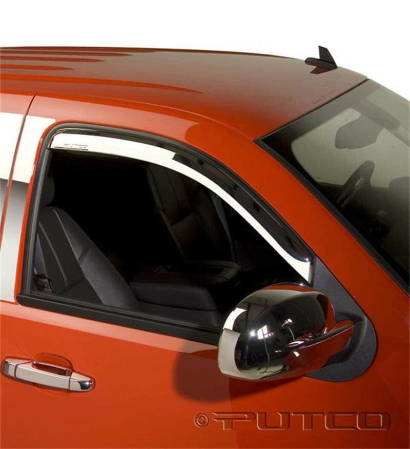 Putco 01-06 Toyota Highlander (Front Only) Element Chrome Window Visors Wind Deflectors Putco