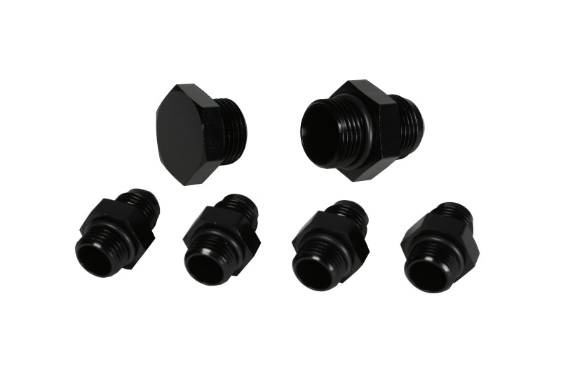 Aeromotive A4 Regulator Fitting Kit (for two (2) carbs) (4) AN-06/(1) AN-10/(1) AN-10 Plug) Fittings Aeromotive