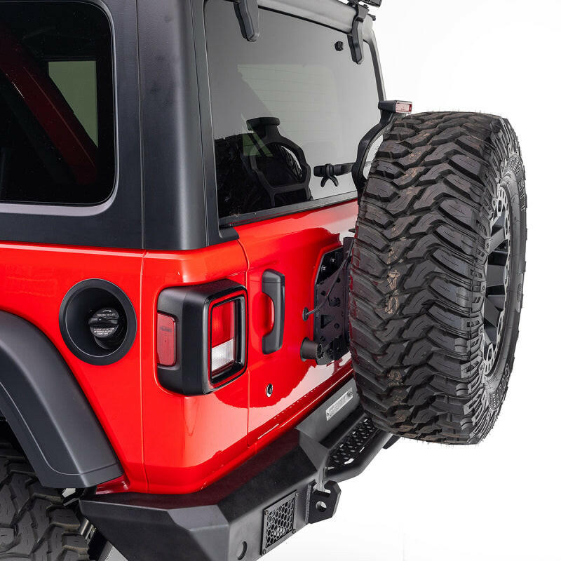 Go Rhino 18-20 Jeep Wrangler JL/JLU Rockline Spare Tire Relocation Bumpers - Steel Go Rhino