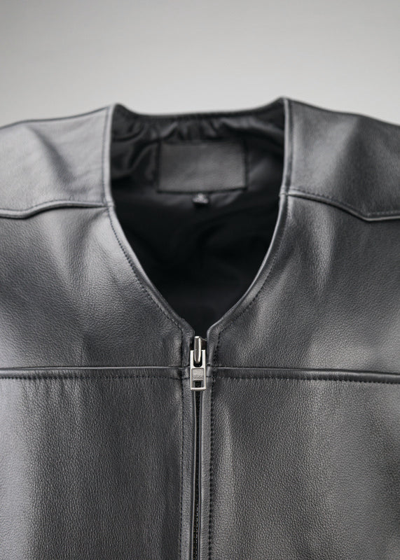 Kuryakyn Leather By River Road Plains Leather Vest Black - Small Vests Kuryakyn