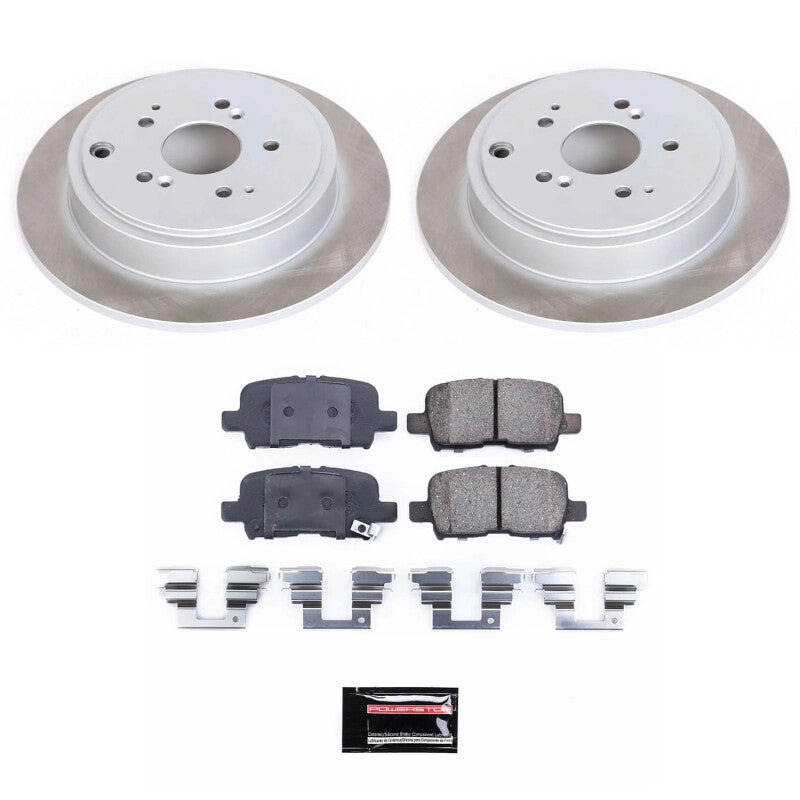 Power Stop 03-08 Honda Pilot Rear Semi-Coated Rotor Kit Brake Kits - Performance Blank PowerStop