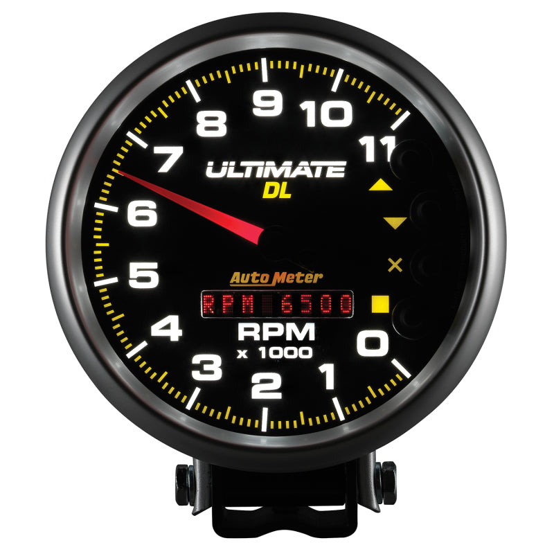 Autometer 5 inch Ultimate DL Playback Tachometer 11000 RPM - Black Performance Monitors AutoMeter