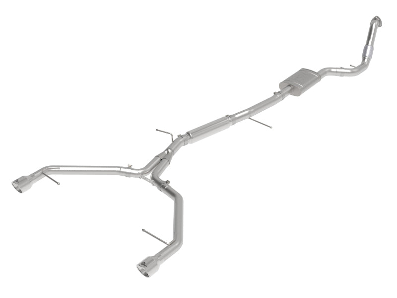 aFe 17-19 Audi A4 (B9) MACH Force-Xp 3in to 2.5in 304 SS Cat-Back Exhaust System-Dual Polished Tips Tips aFe
