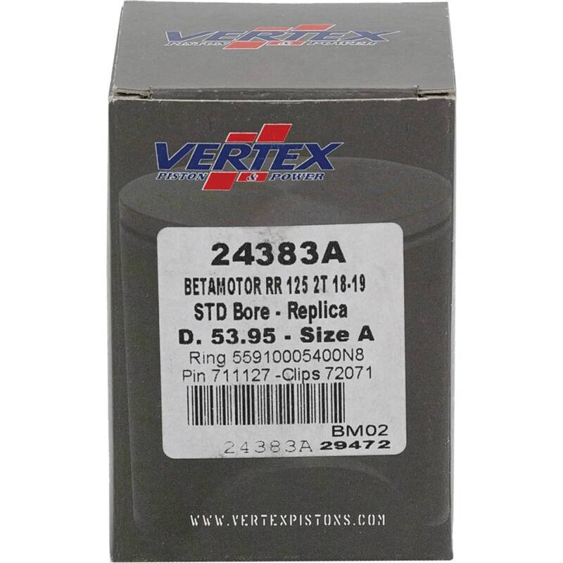 Vertex Piston 18-24 Beta RR 2T 125 125cc Cast Replica Piston Kit Piston Sets - Powersports Vertex Pistons