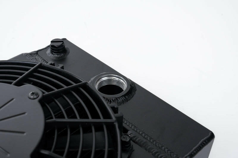 CSF Universal Drag Race / Tuck Radiator w/9in Spal Fan - 10.5in H x 10in L x 3.6in W - Black Radiators CSF