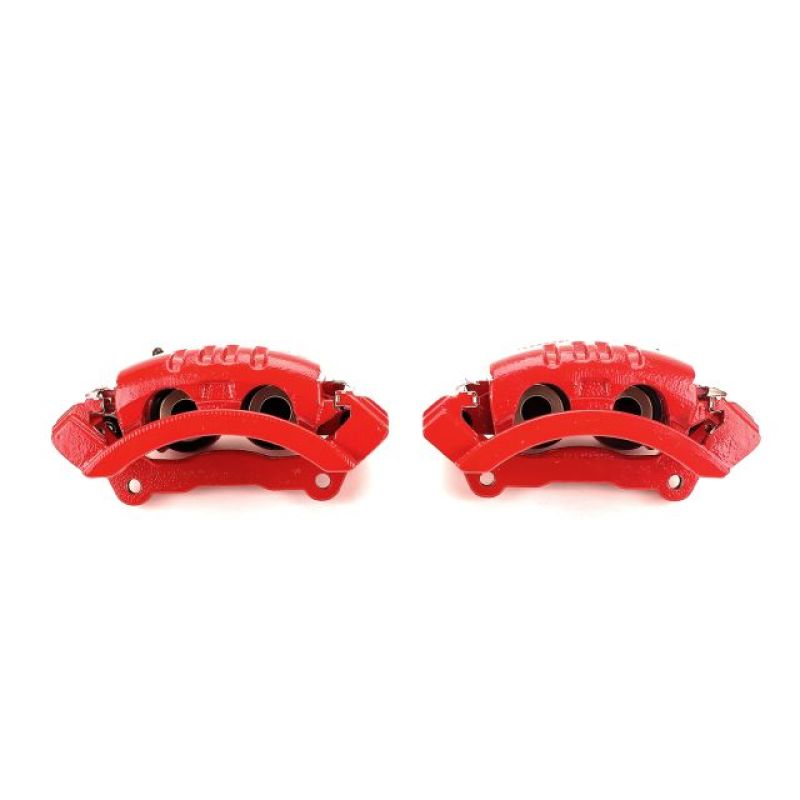 Power Stop 06-08 Dodge Ram 1500 Rear Red Calipers w/Brackets - Pair Brake Calipers - Perf PowerStop