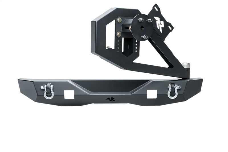 Rugged Ridge 07-18 Jeep Wrangler (JK/JKU) XOR Rear Bumper w/Swing Out Tire Carrier - Tex. Blk Bumpers - Steel Rugged Ridge