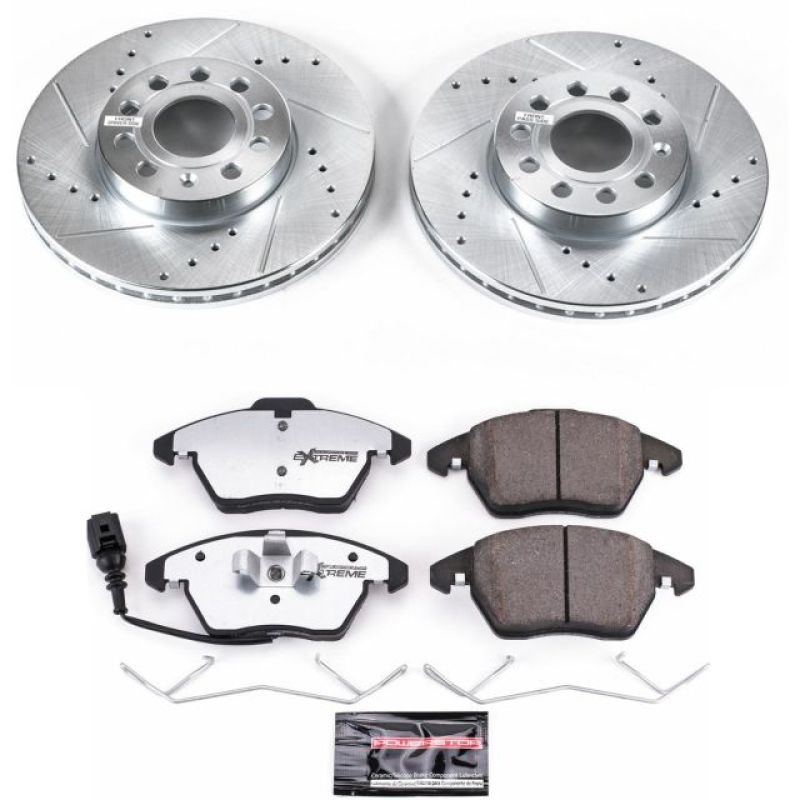 Power Stop 10-12 Audi A3 Front Z26 Street Warrior Brake Kit Brake Kits - Performance D&S PowerStop