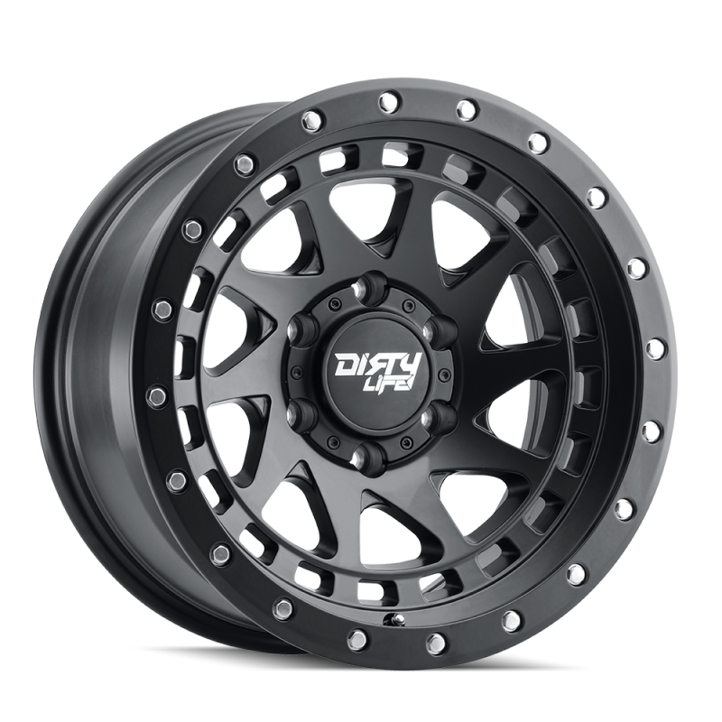 Dirty Life 9311 Enigma Pro 17x9/5x127 BP/-12mm Offset/71.5mm Hub Matte Black Wheel - Beadlock Wheels - Cast Dirty Life