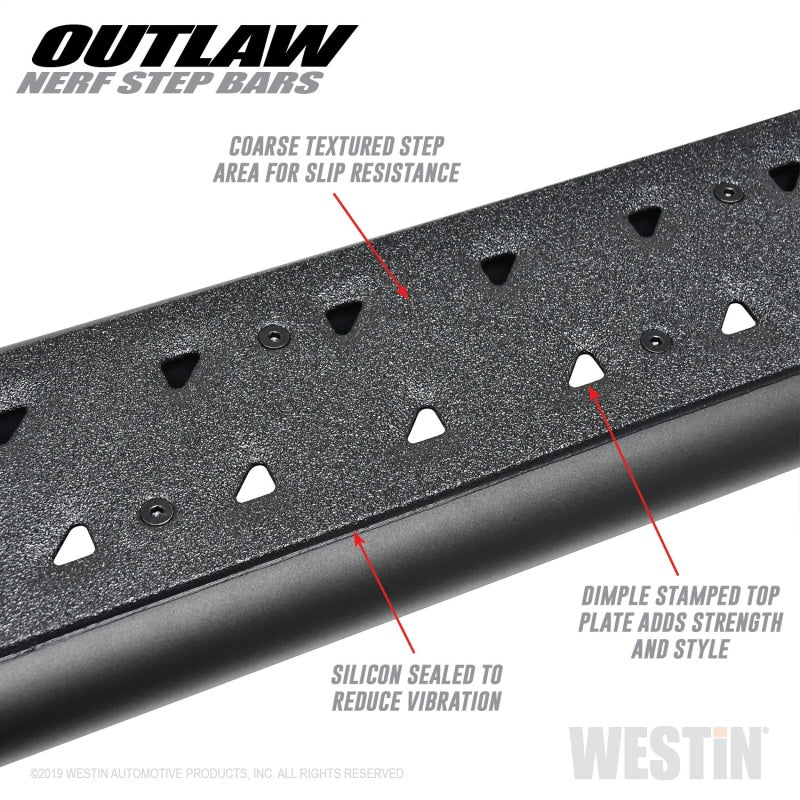 Westin 09-18 Dodge RAM 1500 Crew Cab Outlaw Nerf Step Bars Nerf Bars Westin