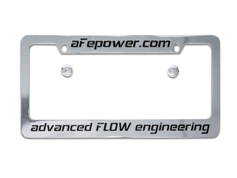aFe POWER Engraved Metal License Plate Frame Gloves aFe